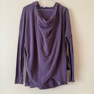 ATHLETA WOMEN'S LONG SLEEVE PURANA WRAP HOODIE SWEATSHIRT SWEATER Sz Small